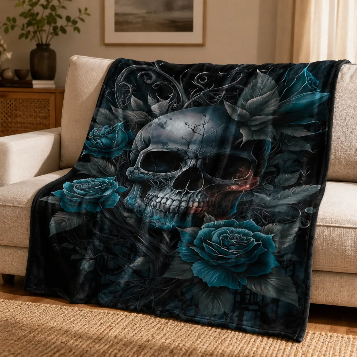 Cozy Fleece Throw Blanket - Ultra Soft Printed Flannel Blanket for Couch, Bed & Travel, Aesthetic Room Decor, Perfect Gift for Girls & Women, 50"x60"
