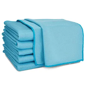 16x16 Blue Microfiber Glass Polishing Towels | Diamond Knit for Streak-Free Buffing & Drying | Reusable 16x16 Blue Microfiber Glass Polishing Towels | Diamond Knit for Streak-Free Buffing & Drying | Reusable