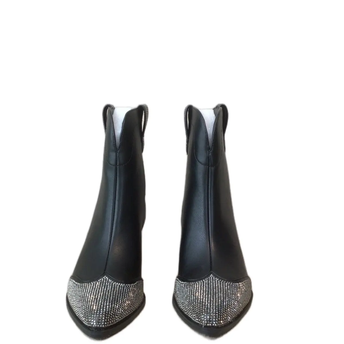 Black rhinestone tip ankle boots Women Footwear Shoe size 6