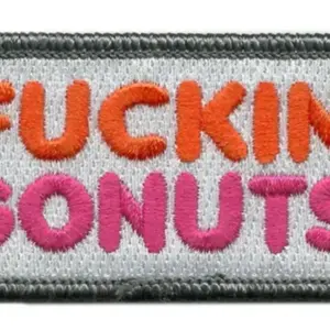 Hook and Look F*ckin Gonuts Patches 1.5x3" Sized patch