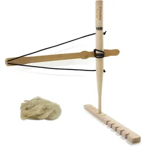 Bow Drill Kit Fire Starter, Primitive Wood, Survival Practice Friction Fire Tool for Scout Outdoor Activity Teaching, Outward Bound Training, Wildness Survival Beginner
