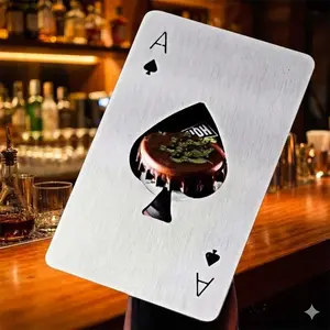 Stainless Steel Poker Bottle Opener & Corkscrew, Multi-Tool with Anti-Slip Handle for Beer Wine - Portable Party Essential, Durable Rustproof Gift for Dorm Bar Home Use, Creative Gadget for Gatherings