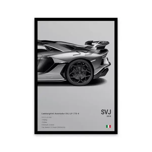 Lamborghini Aventador SVJ car poster, collectible, souvenir, gift, decoration Room