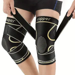 2pcs Copper Knee Braces for Men and Women -Knee Supports Copper Compression Knee Sleeve for Knee Pain, Arthritis, Running,Sports and Recovery Support (M-2XL)