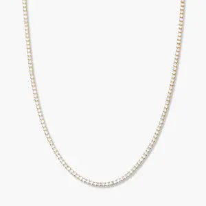 Isabella Mini Tennis Necklace in Gold by Brook and York
