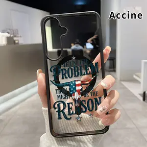 Magnetic Phone case Compatible With Samsung Galaxy S23 Ultra S24 Plus FE S25 S22+ Patriotic Skull Message Pattern Non-Yellowing Shockproof Soft Silicone Transparent Acrylic Cover Supports Wireless Charging