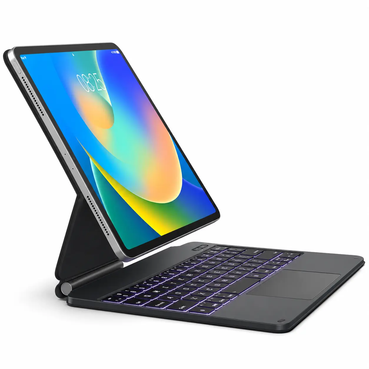 Magic Style Floating Keyboard Case for iPad Pro Air, Magnetic Detachable Backlit Keyboard with Trackpad, Ultra Thin Protective Cover