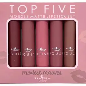 Modest Mauves TOP FIVE MOUSSE MATTE LIPSTICK SET