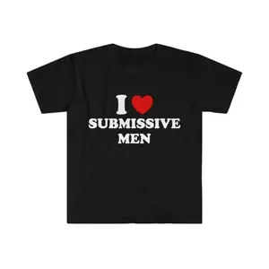 Funny Y2K Meme TShirt - I Love / Heart Submissive  Style Joke Tee - Gift  T-shirt, sweater and Hoodie Cotton