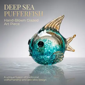 Hand-Blown Glass Pufferfish: Your New Favorite Desk Companion