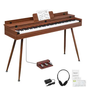 Flower Dance GDP-205 88-Key Digital Piano with Metal Stand, Bluetooth Audio & MIDI, Bluetooth Sync, Triple Pedals, Headphone Jack, Dream Sound Source, 128 Demo Songs, 380 Timbres, USB Connectivity (Ideal for Summer Labor Day Weekend), 128 Rhythms, 3-Pedal