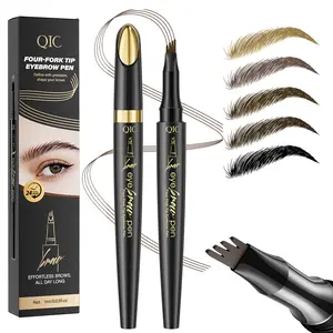 Waterproof Eyebrow Pens, Long-Lasting Brow Pen Set, 4-Tip Natural Hair-Like Strokes for Daily Use & Soft Glam