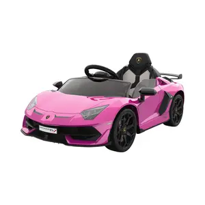 Gaomon Licensed 12V Lamborghini Kids Electric Ride-On Car - Parent Remote Control, 2 Speed Modes, Real Engine Sounds, LED Lights, Auto-Opening Doors for Boys & Girls