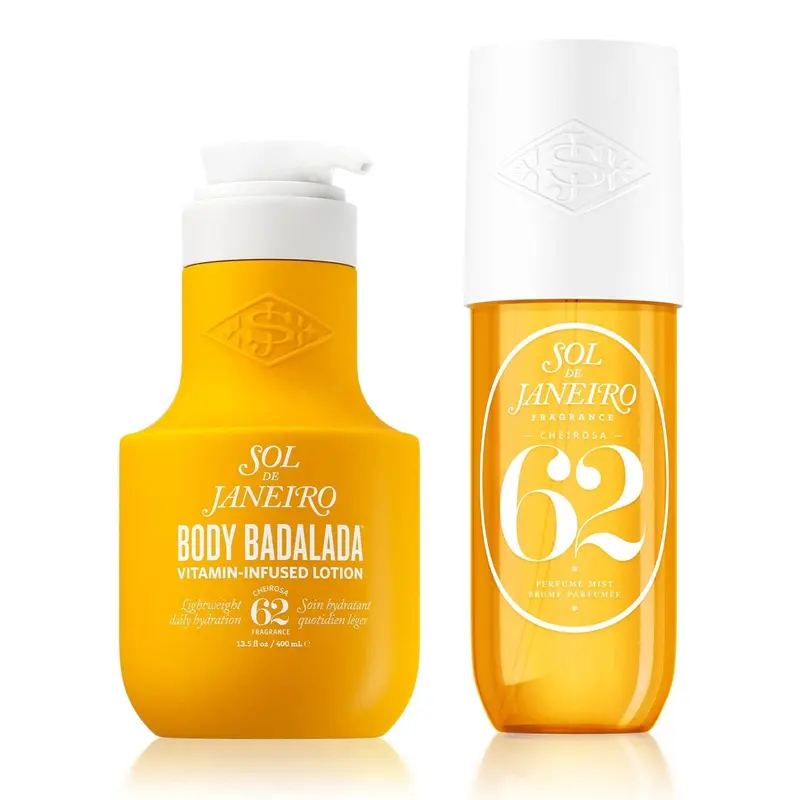 Sol de Janeiro Women's Brazilian Body Cosmetic Gift Set - Fast-Absorbing Weightless Hydrating Lotion, Long-Lasting Perfumes Mist, Hyaluronic Acid, Pistachio, Salted Caramel, Jasmine, Vanilla Drydown, Almond | Aroma Scent Gifts for Women