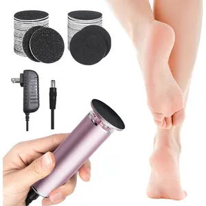Electronic Foot File Grinder with 60pcs Replacement Sandpaper Disk, Powerful Electric Callus Remover Professional Pedicure Tool for Men Women Dead Cracked Hard Skin Calluses, Dead Skin Removal, Removes Calluses