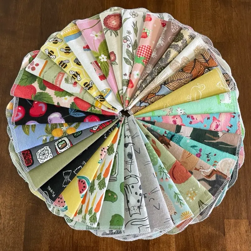 Mix Pack Cloth Napkins - 7"x8" Reusable Eco-Friendly Paper Replacement