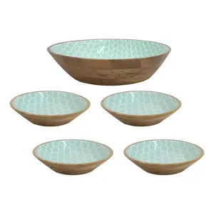 Temp-tations Seasonal 5-Piece Mango Wood Bowl Set