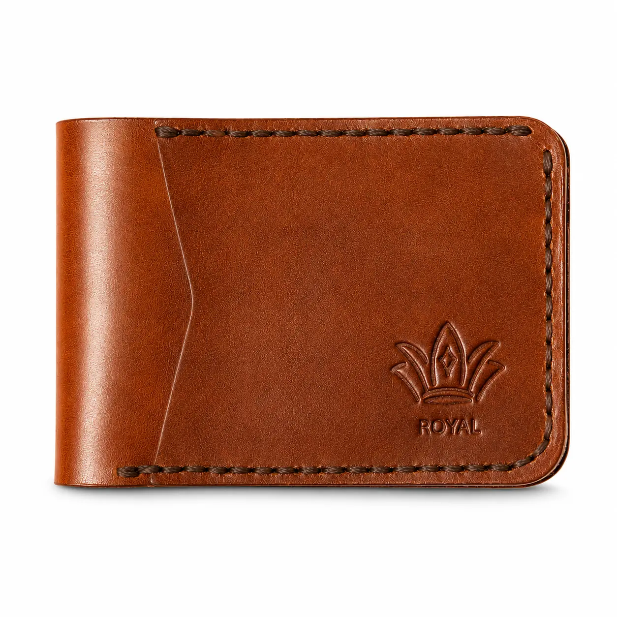 ROYAL Tan Leather Wallet for Men – Slim Multi-Compartment Bifold Card Holder Stylish Gift