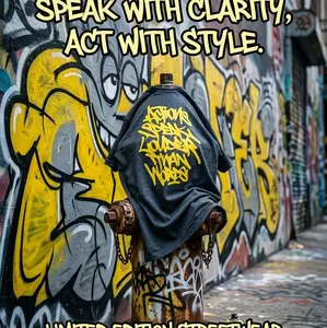 Actions Speak Louder Than Words T-Shirt - Limited Edition Streetwear with Bold Yellow Typography Design