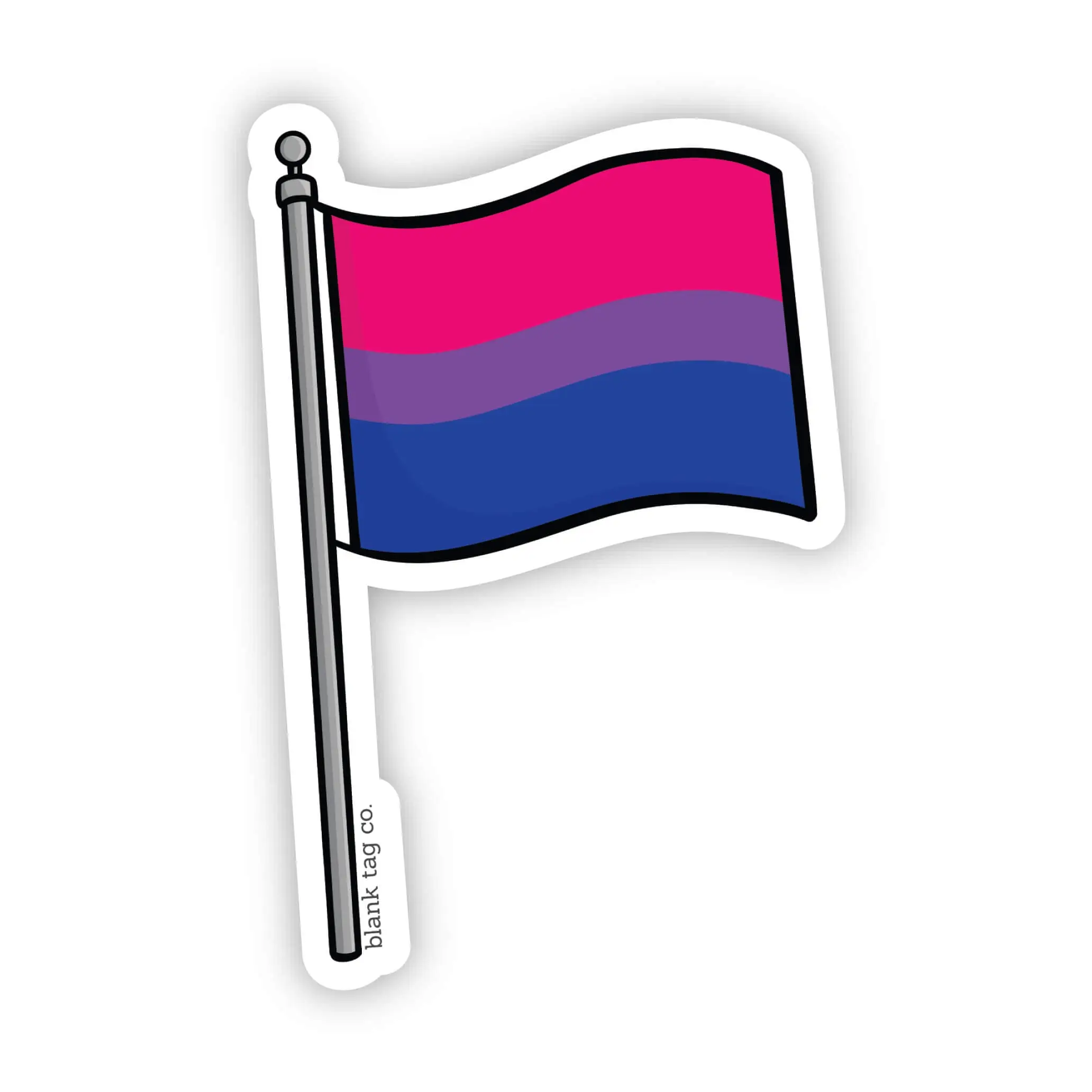 Blank Tag Co.® Waterproof Sticker - Bisexual Pride Flag