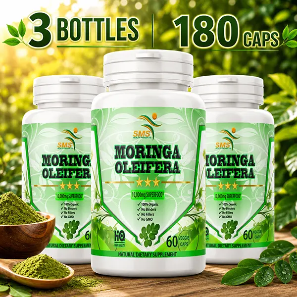 Moringa Oleifera Leaf Organic Extract 10,000mg Serving 100% Pure 180 Capsules