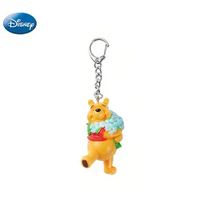 1PC Disney Officially Licensed Disney Figures Winnie Stitch keychain Creative Cute PVC keyring Creative Cute Backpack Ornament Mobile Phones Pendant Small Gifts Women Bag Decoration Car Bag Clip Pewter Lapel Pin Pendant Birthday Gifts