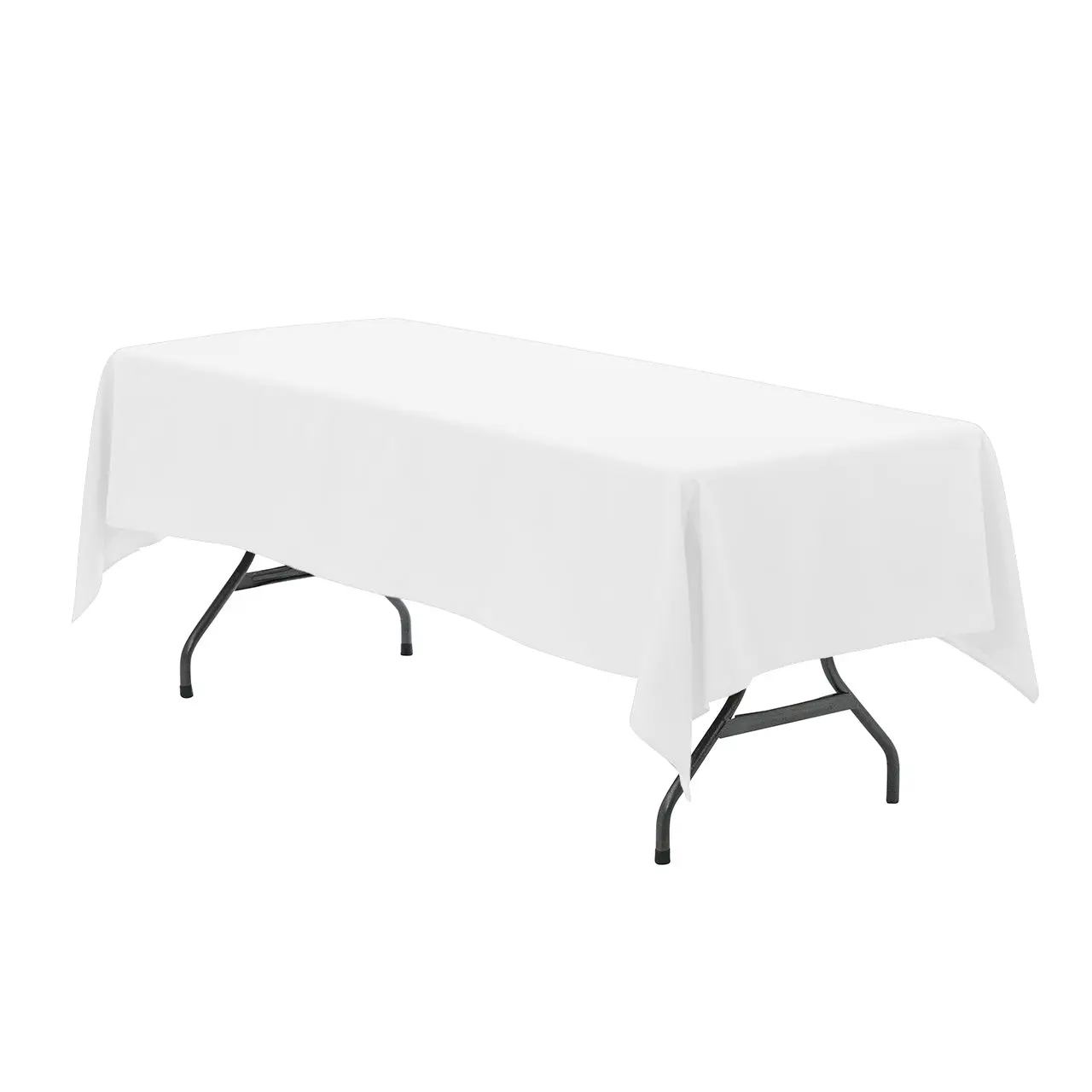 60 x 102 inch Polyester Rectangular Tablecloth White