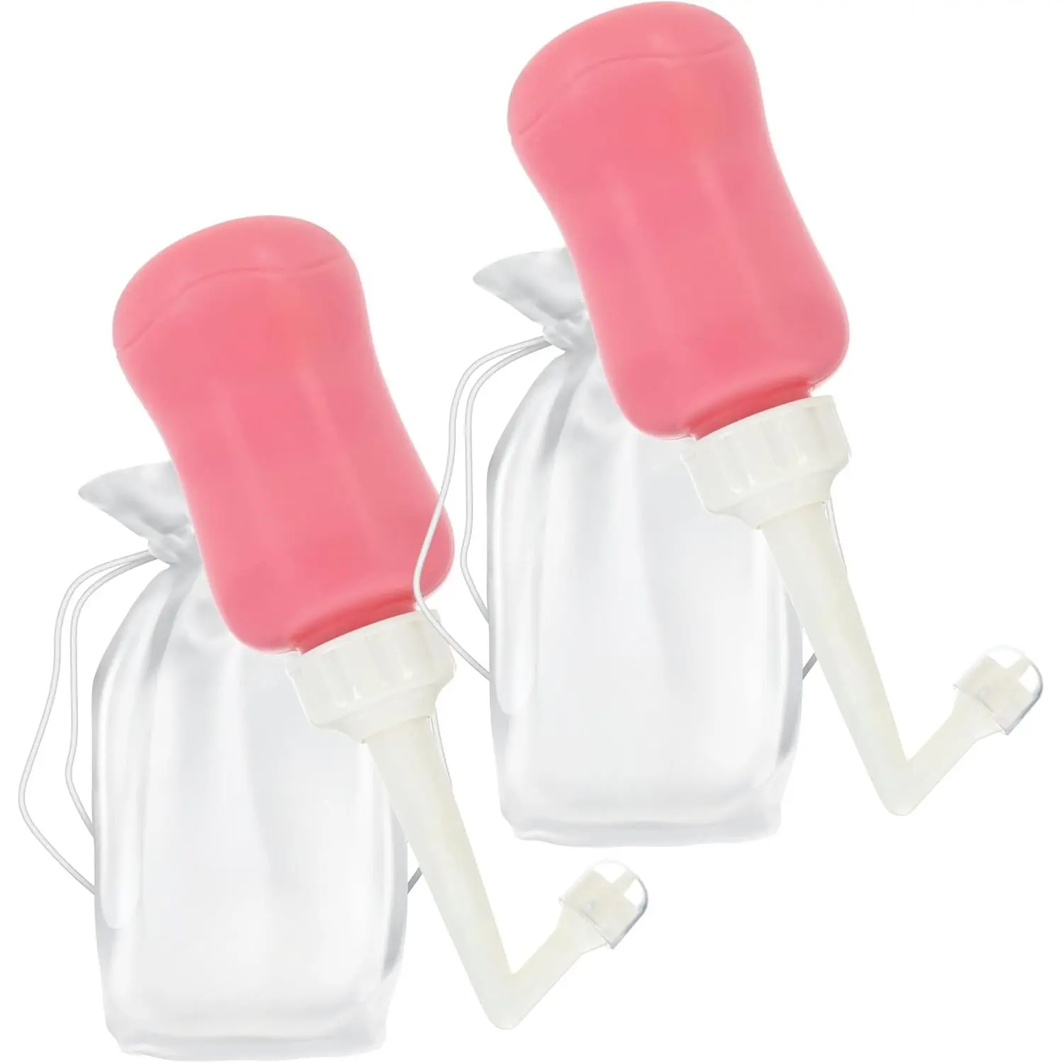 Women's Peri Bottle 2-Pack, 12.2 oz Collapsible Long Lasting Gentle Silicone Perineal Spray - New Mom Essential, Compact Portable Bidet for Postpartum/C-Section Recovery with Travel Bag, All Skin Types, Multi-Pack, Moisturizing, Effective Postpartum Care,