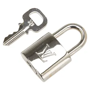 Pre-owned Louis Vuitton Stainless Small Leather Goods Padlock Key Set Metal Accessory