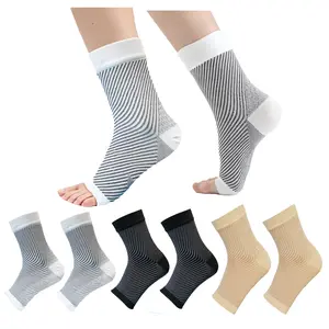 Tinylemon 2 Pack 15-20mmHg Ankle Brace Compression Sleeve Open Toe Сompression Socks Women&Men for Swelling,Plantar Fasciitis