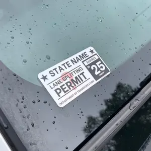 Lane Splitting Permit Sticker