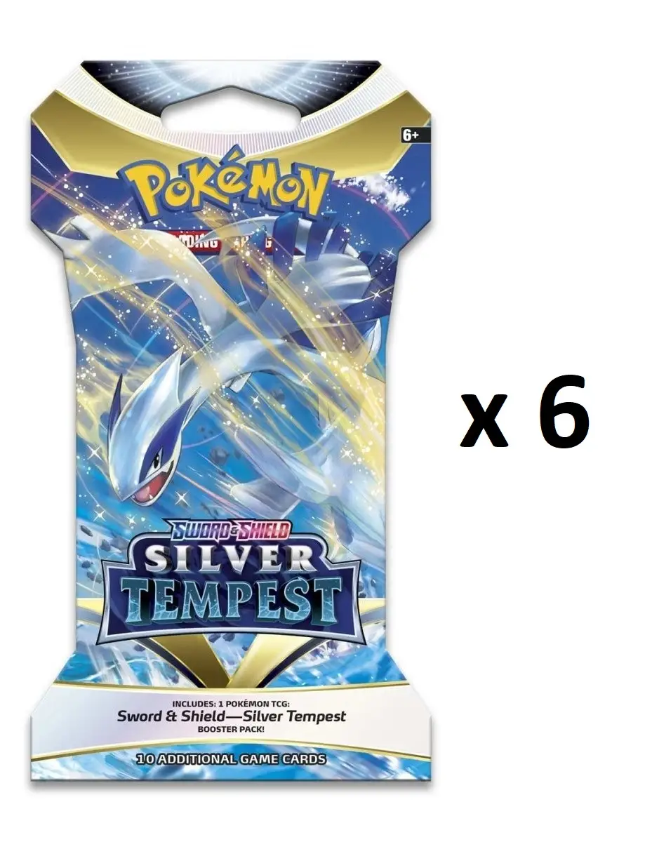 Pokemon TCG: Silver Tempest Hanger Pack x 6