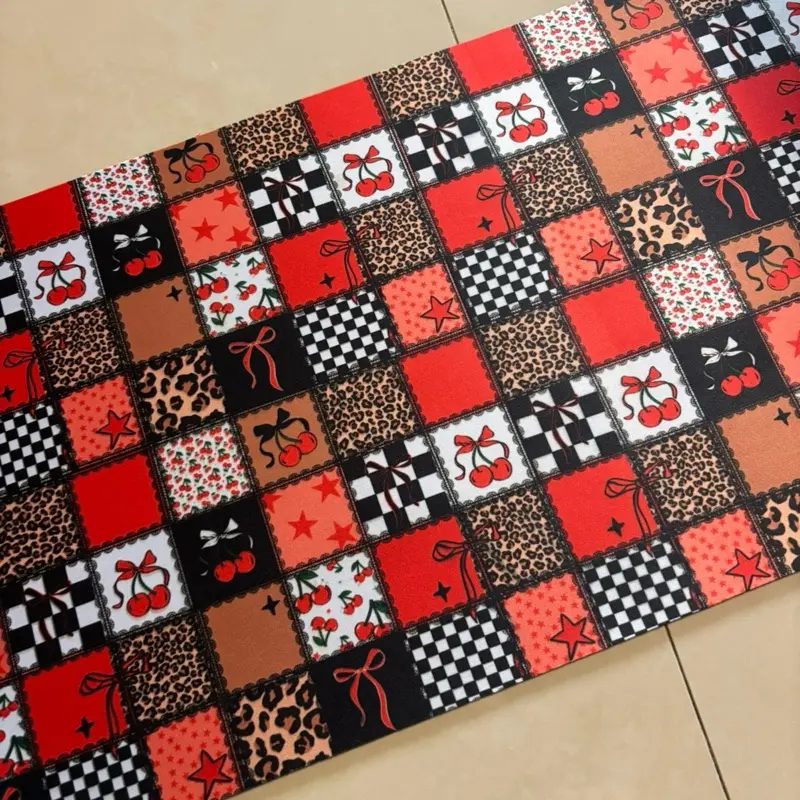 Checker Cherry Cheetah 24 inch gaming pad mouse pad desk mat