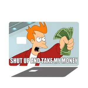 Funny Futurama Small Chip Debit Card Skin/Sticker - High Quality Vinyl for Customization and Personalization
