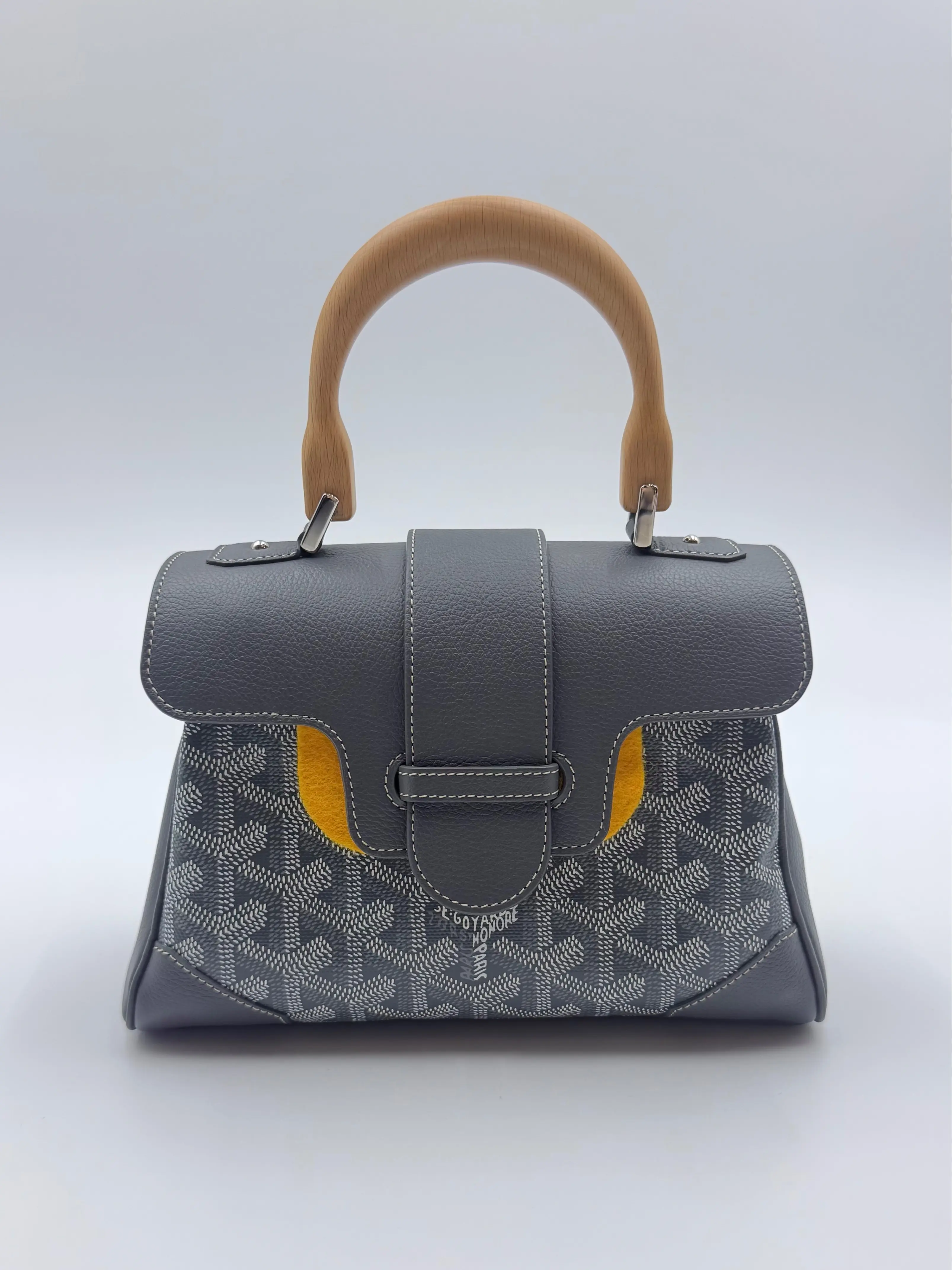 Pre-owned Goyard Leather Shoulder Bags Mini SAIGON Top Handle bag