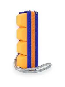 Orange and Blue Picky Party Clicky Keychain Textured Base you customize Tactile Switch