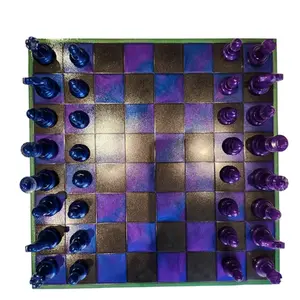 12x12 Chessboard Purple and Dark Blue