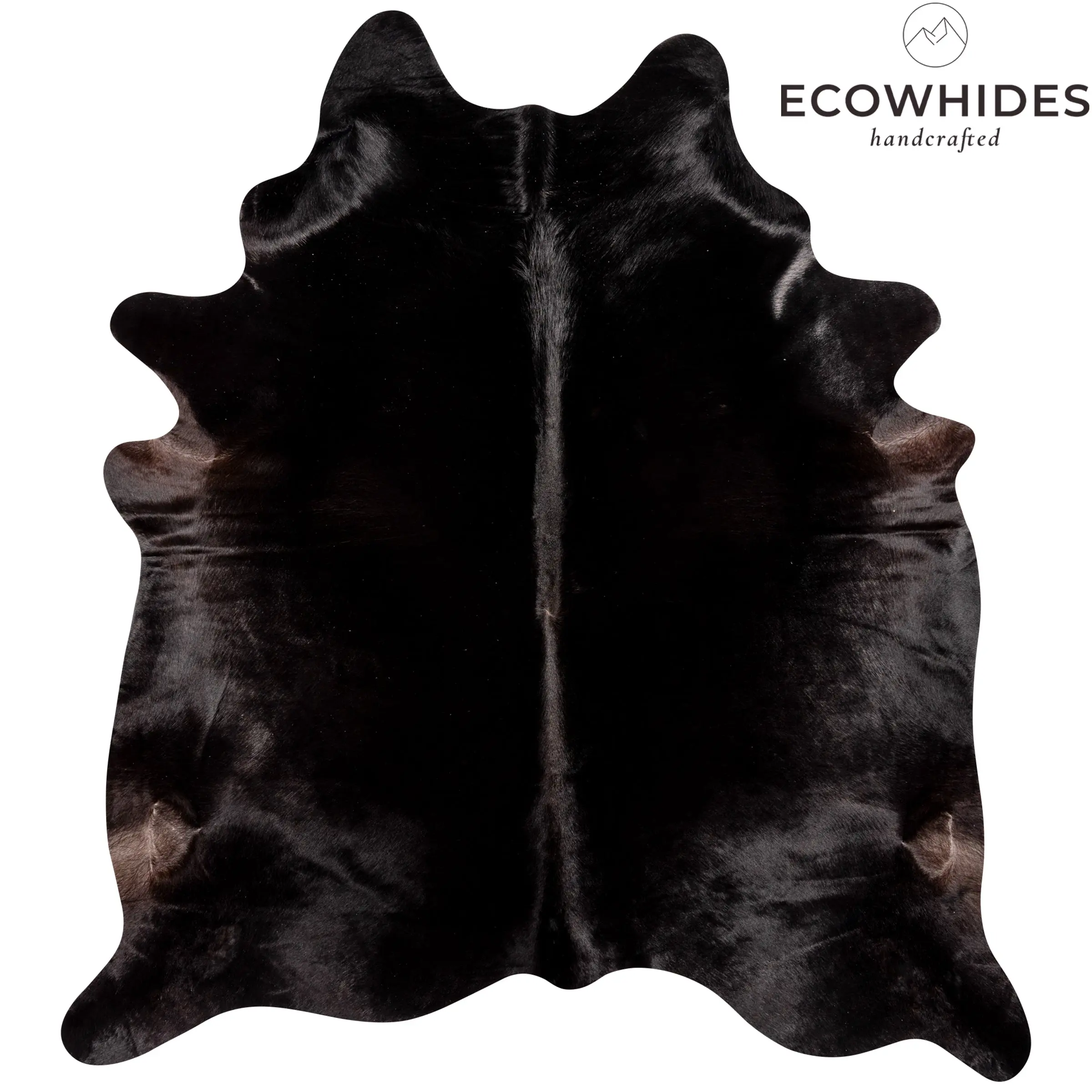 100% Genuine Black Natural Cowhide Rug – Luxurious Animal Hide for Bedroom, Living Room, Kitchen & Home Décor – Ecowhides