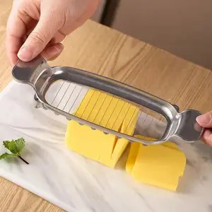 1pc Zinc Aluminum Alloy  Butter Cheese Wire Slicer Cheese Slicer Creative Cross-border Foie Gras Cheese Egg Cutter Kitchen Tools