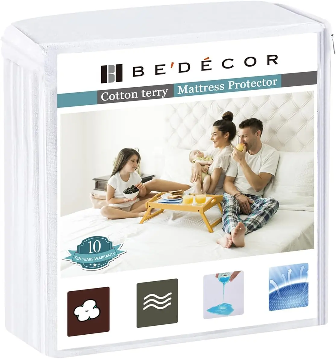 Full Waterproof Mattress Protector, Pee Cotton Cover