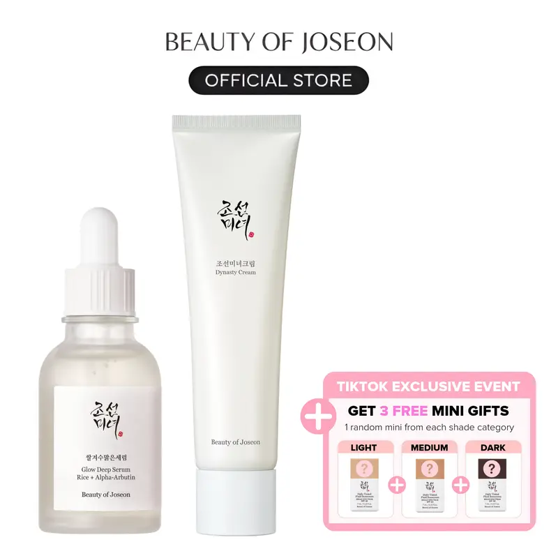[Beauty of Joseon Official] Dark Spot Care Rice Duo (Glow Deep Serum + Dynasty Cream) - Facial Serum and Moisturizer Set for Uneven Skin Tone