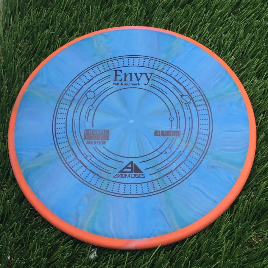 Axiom Cosmic Electron Medium Envy - 169.3g - Orange Rim On Light Blue