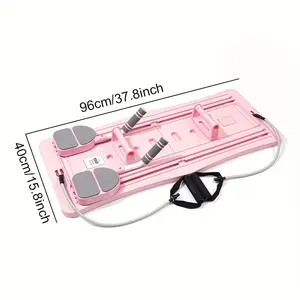 Pilates Bed + Push-up Training Board With Pull Rope And Anti-slip Stickers, Suitable For Fitness Enthusiasts, Fitness Equipment For Men And Women, Foldable Design, Universal For Gym And Home Core Multi-Functional Exercise