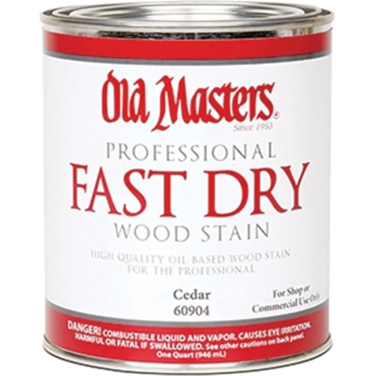 Old Masters 60904 Cedar Fast Dry Wood Stain - 1 Quart