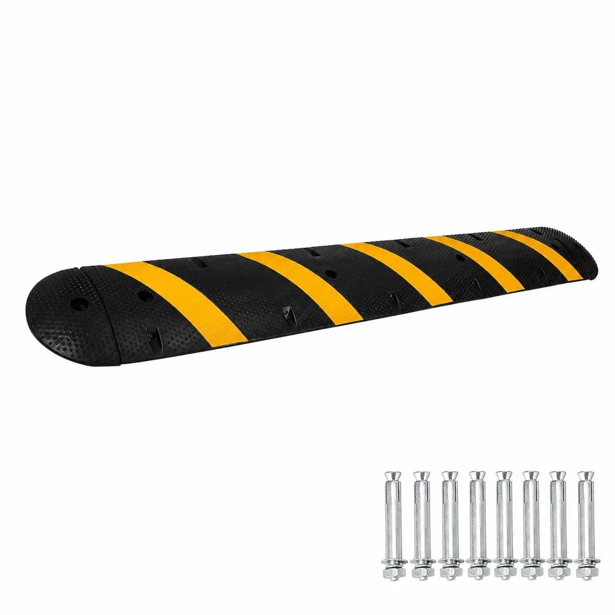 Garvee Heavy-Duty Rubber Cable Floor Cover – 3.3FT Dual Channel, 66,000 LBS Capacity – Speed Bump Curb Ramp for Driveways, Parking Lots, Roads, and Wheelchair Access – Durable Wire Protector