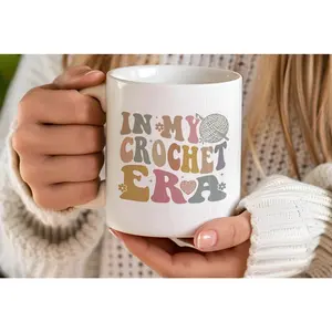 In My Crochet Era Mug, Perfect Crochet Lover Gift, Funny Crochet Coffee Mug, Crocheter Present, Unique Knitting and Crochet Gift Idea