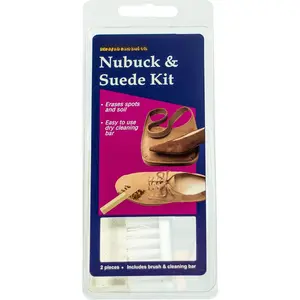 Nubuck & Suede Cleaner Kit - Brush and Eraser - Remove Stains & Clean Shoes Boots Bags Coats & More