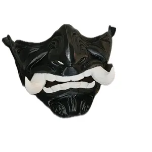 black and white oni mask