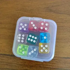 Colorful Dice Suit-Transparent Storage Box in Various Colors, Perfect Choice for Math Games, Game Lovers and Educational Activities-Durable, Portable and Easy to Organize