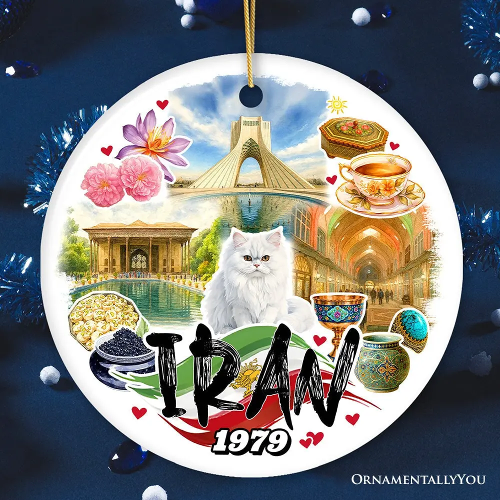 Artistic Iran Landmarks Christmas Ornament, Persian Culture Gift and Travel Souvenir